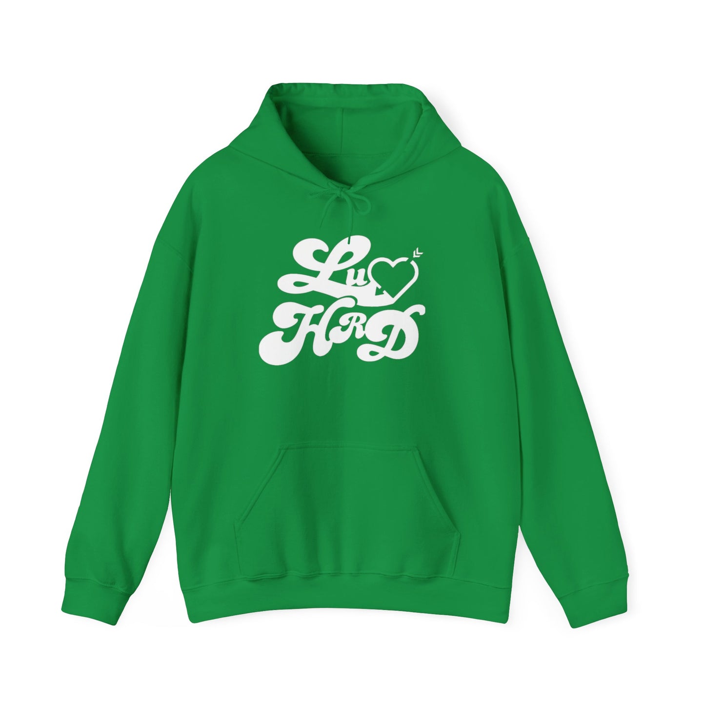 Luv Hrd (Hard) Groovy Unisex Heavy Blend™ Hooded Sweatshirt