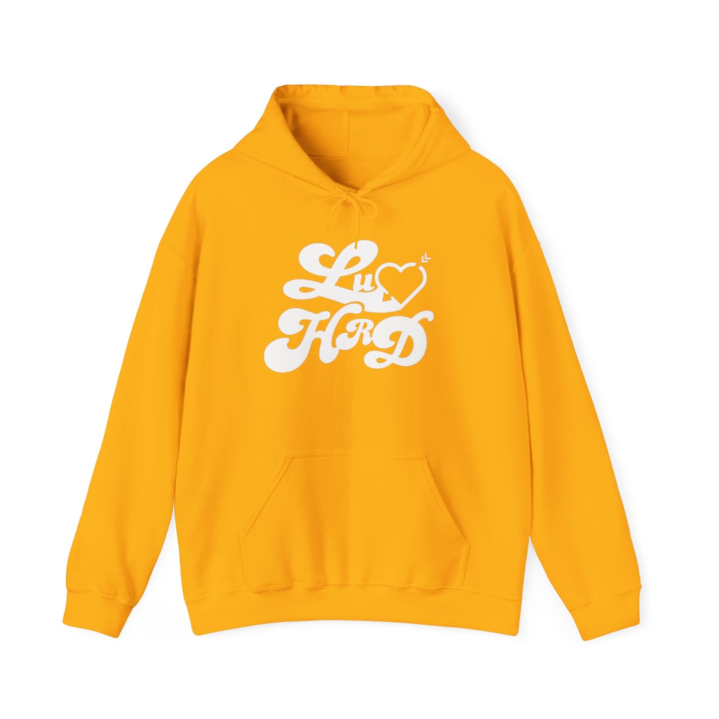 Luv Hrd (Hard) Groovy Unisex Heavy Blend™ Hooded Sweatshirt