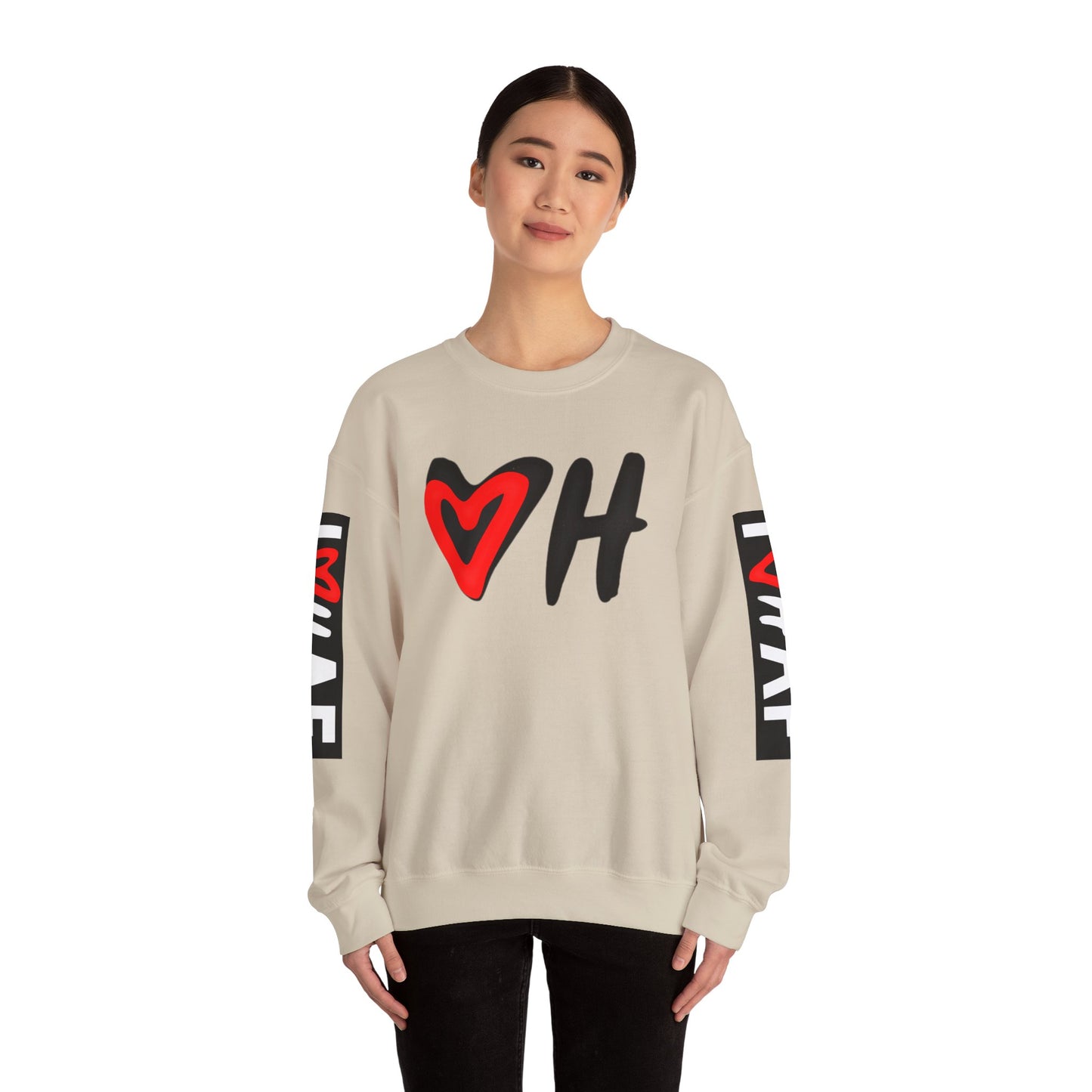 I Luv Hrd AF Unisex Heavy Blend™ Crewneck Sweatshirt